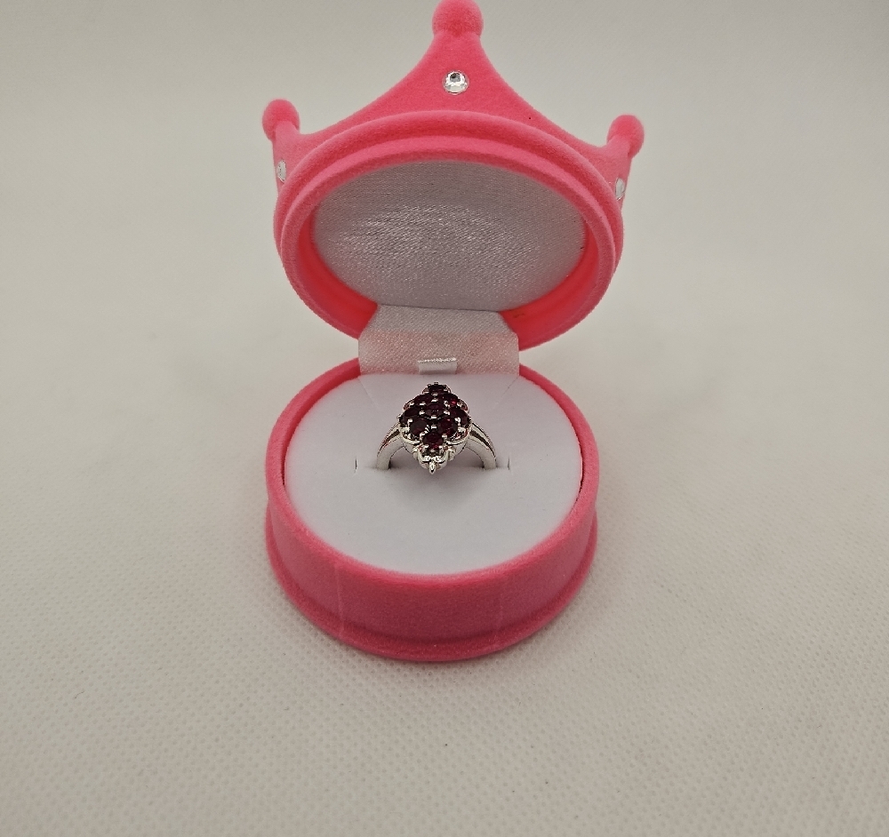 Elegant Genuine Anthill Garnet Gemstone Ring Size 5 Ctw 1.85